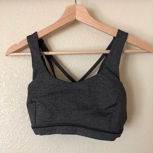 Lululemon Free to be Serene Bra Heathered Black